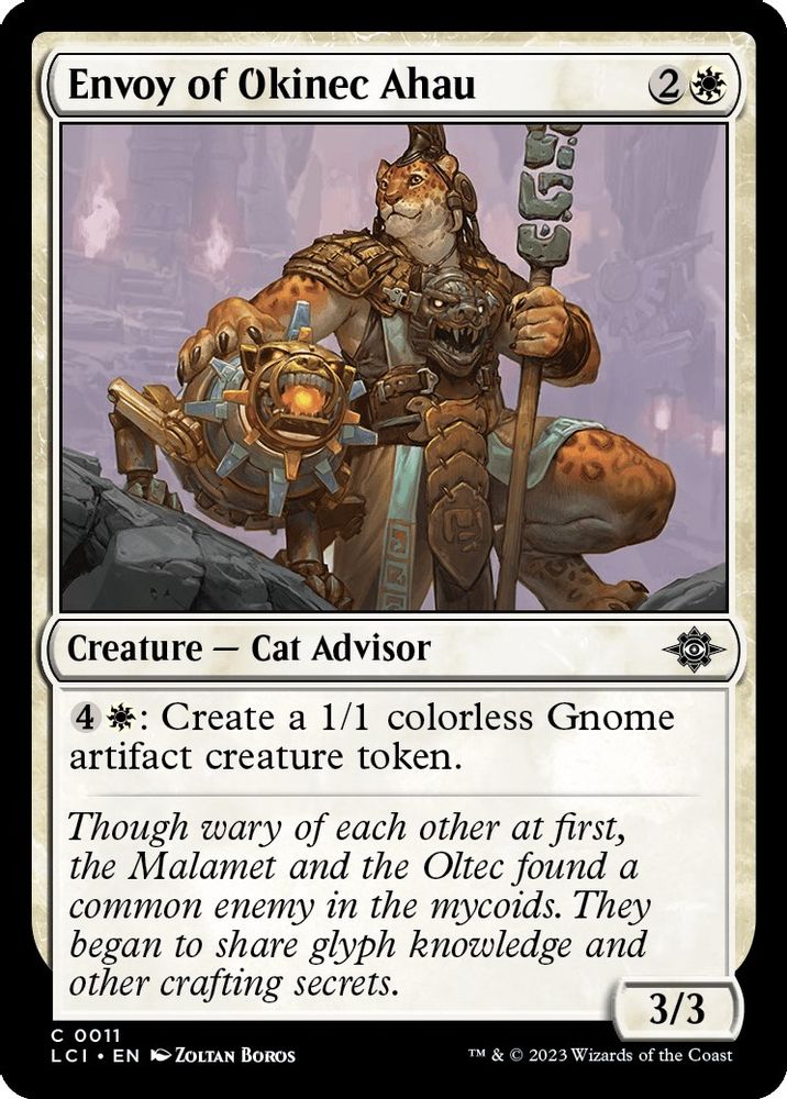 2023 Magic: The Gathering: The Lost Caverns of Ixalan (LCI) - Envoy of Okinec Ahau (#11, Common) (, Near Mint)