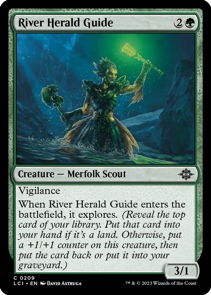 2023 Magic: The Gathering: The Lost Caverns of Ixalan (LCI) - River Herald Guide (#209, Common) (, Near Mint)