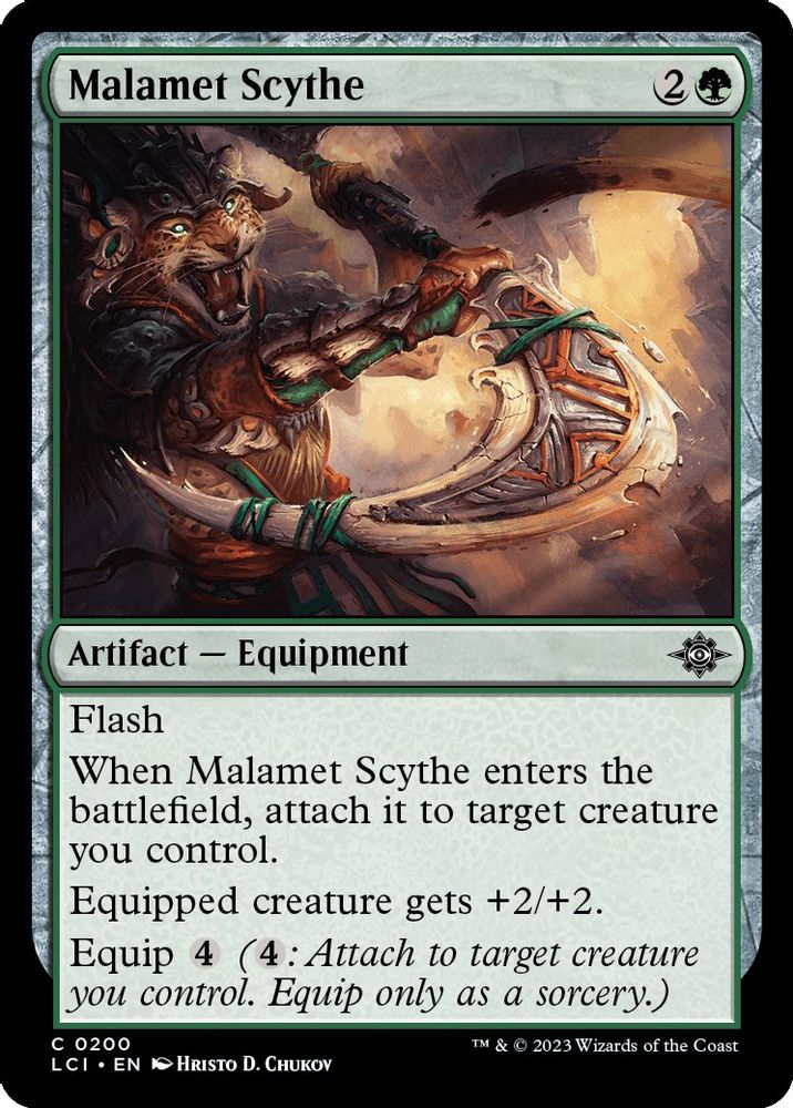 2023 Magic: The Gathering: The Lost Caverns of Ixalan (LCI) - Malamet Scythe (#200, Common) (, Near Mint)