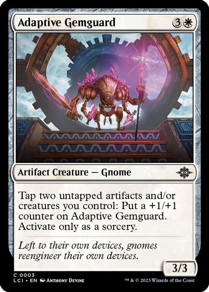 2023 Magic: The Gathering: The Lost Caverns of Ixalan (LCI) - Adaptive Gemguard (#3, Common) (, Near Mint)