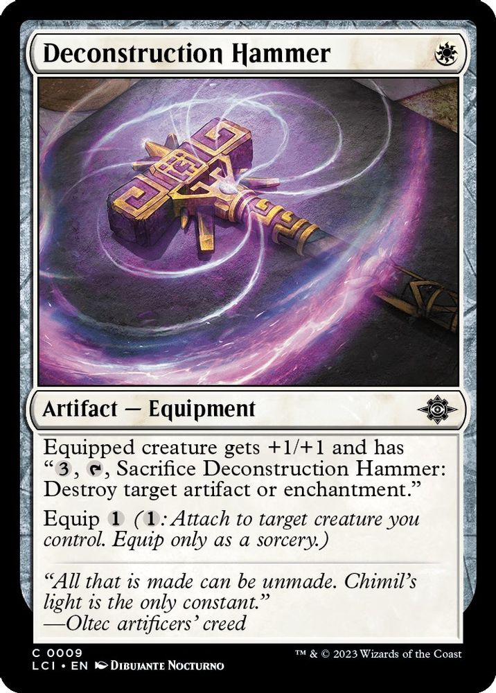 2023 Magic: The Gathering: The Lost Caverns of Ixalan (LCI) - Deconstruction Hammer (#9, Common)
