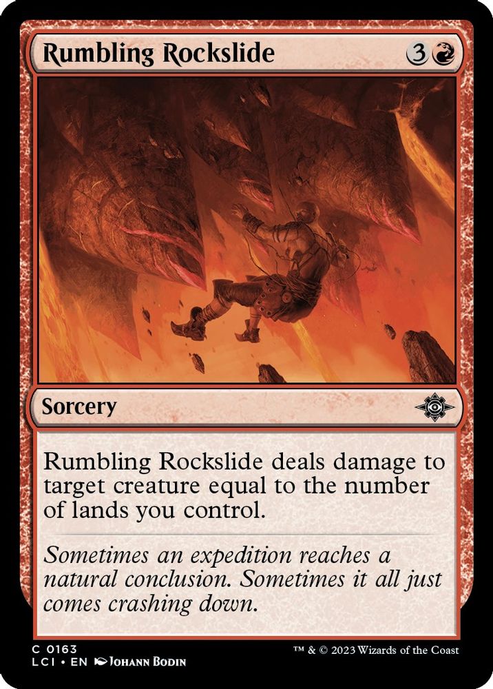 2023 Magic: The Gathering: The Lost Caverns of Ixalan (LCI) - Rumbling Rockslide (#163, Common) (, Near Mint)