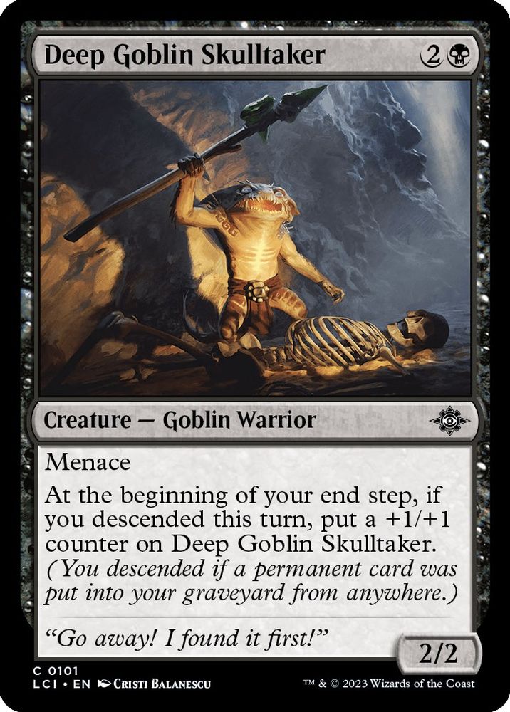 2023 Magic: The Gathering: The Lost Caverns of Ixalan (LCI) - Deep Goblin Skulltaker (#101, Common)