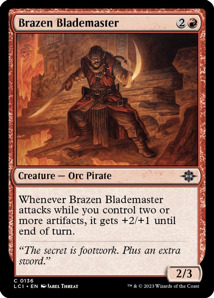 2023 Magic: The Gathering: The Lost Caverns of Ixalan (LCI) - Brazen Blademaster (#136, Common)