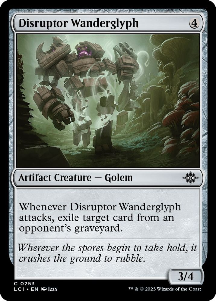 2023 Magic: The Gathering: The Lost Caverns of Ixalan (LCI) - Disruptor Wanderglyph (#253, Common)