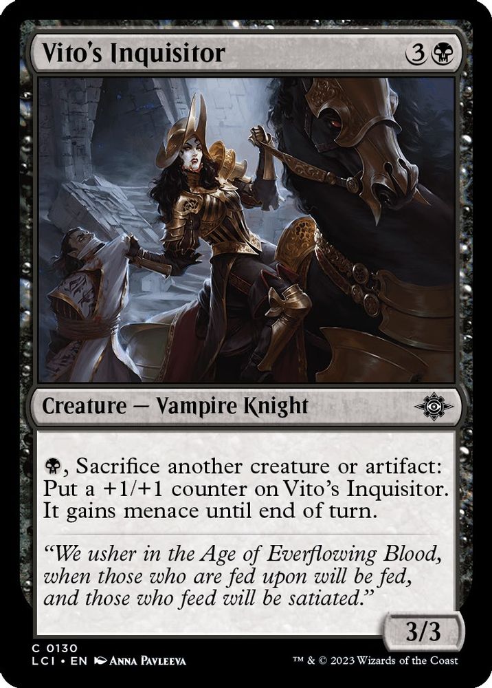 2023 Magic: The Gathering: The Lost Caverns of Ixalan (LCI) - Vitos Inquisitor (#130, Common) (, Near Mint)