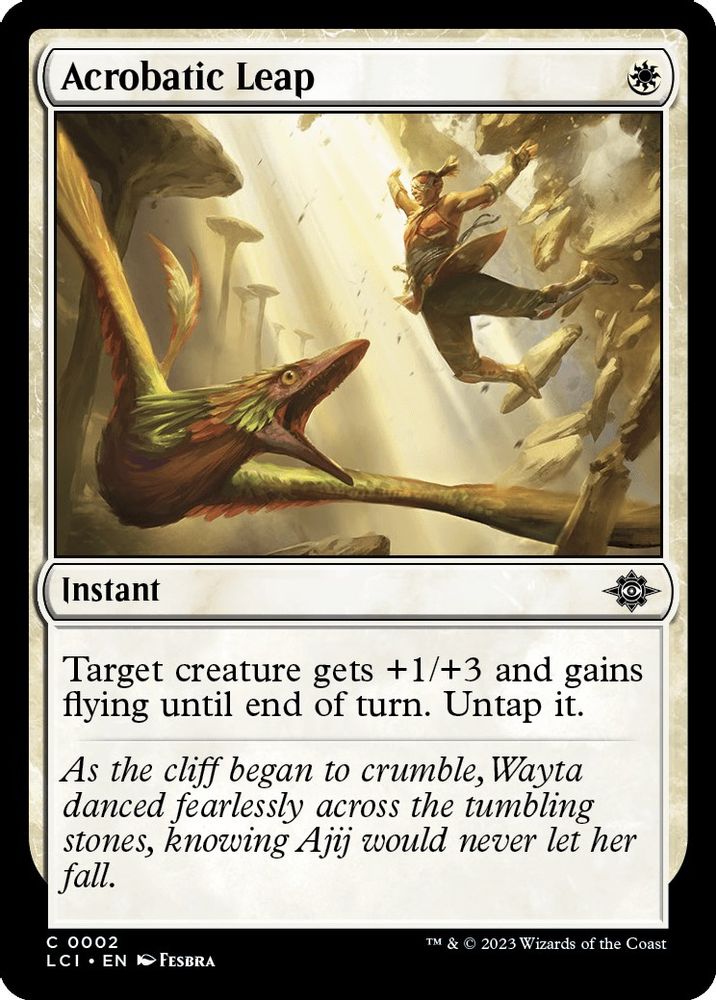 2023 Magic: The Gathering: The Lost Caverns of Ixalan (LCI) - Acrobatic Leap (#2, Common) (, Near Mint)