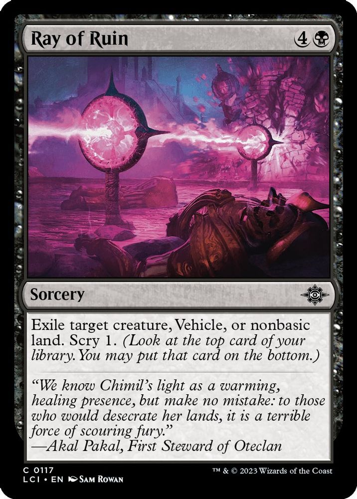 2023 Magic: The Gathering: The Lost Caverns of Ixalan (LCI) - Ray of Ruin (#117, Common) (, Near Mint)