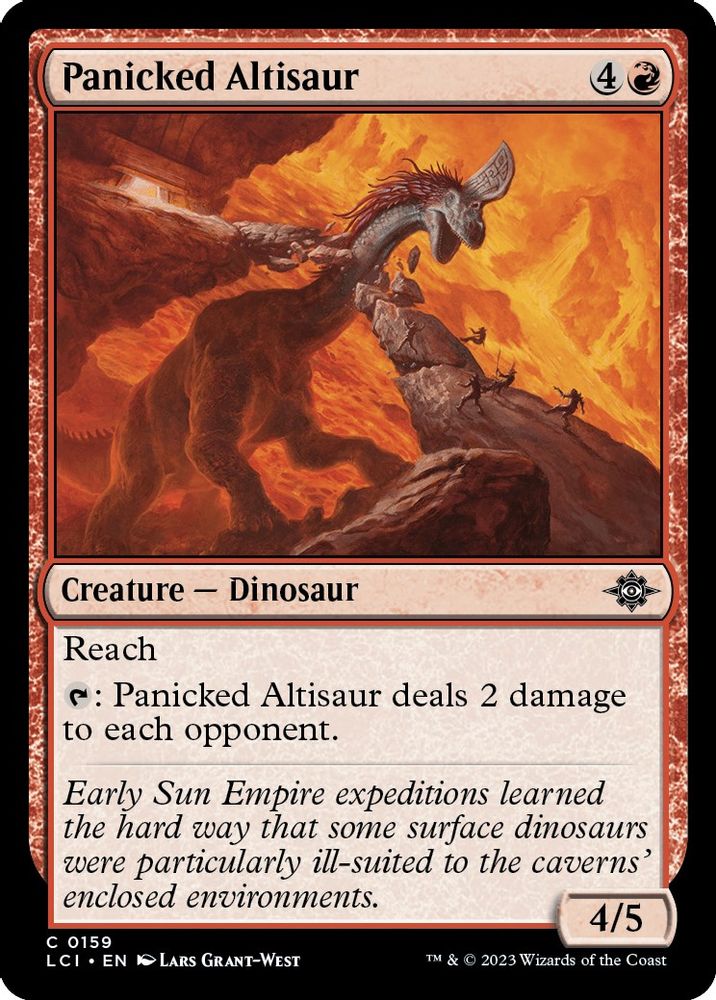 2023 Magic: The Gathering: The Lost Caverns of Ixalan (LCI) - Panicked Altisaur (#159, Common) (, Near Mint)