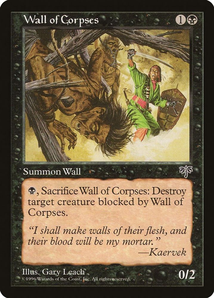 1996 Magic: The Gathering: Mirage (MIR) - Wall of Corpses (#151, Common) (, Near Mint)