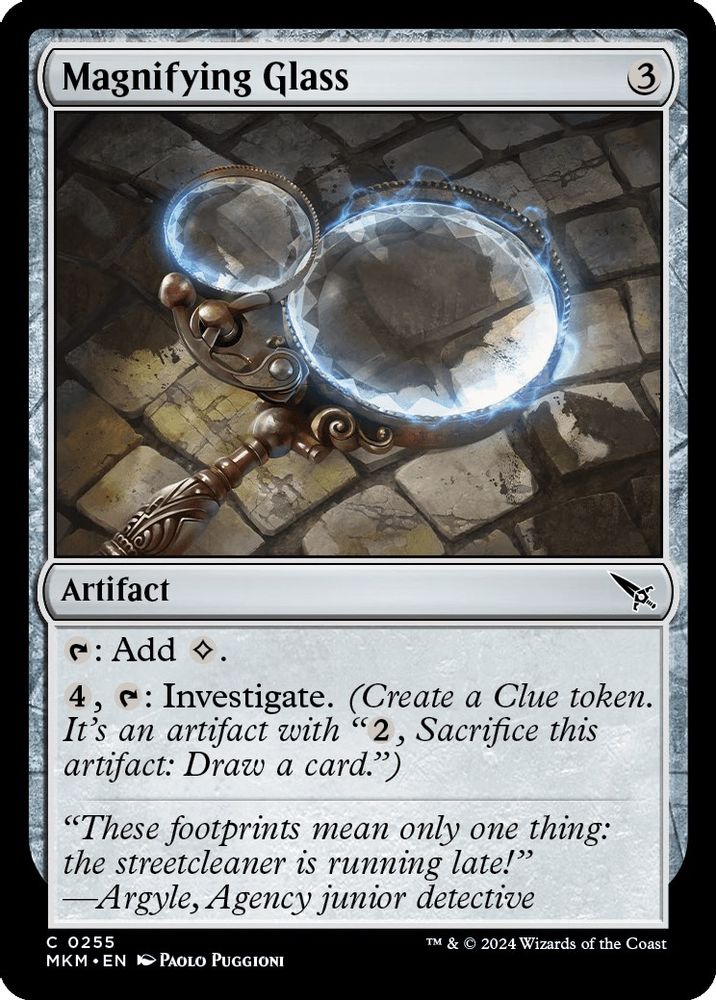 2024 Magic: The Gathering: Murders at Karlov Manor (MKM) - Magnifying Glass (#255, Common)