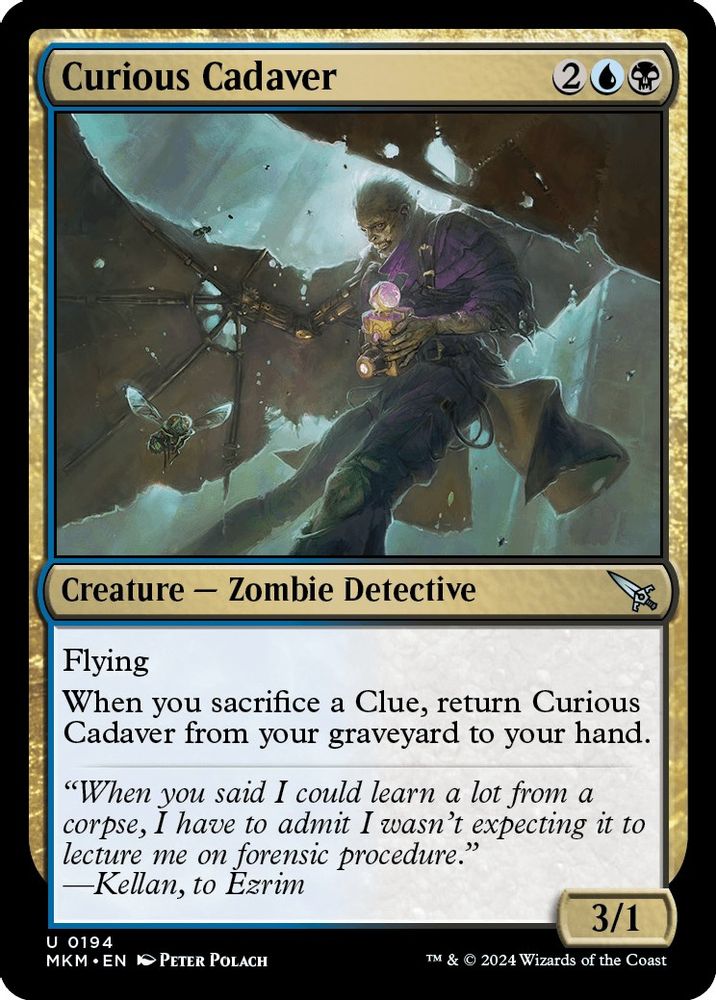 2024 Magic: The Gathering: Murders at Karlov Manor (MKM) - Curious Cadaver (#194, Uncommon)