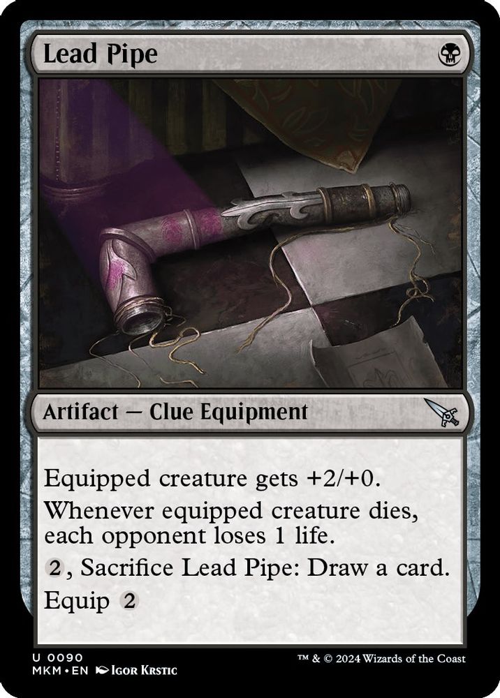 2024 Magic: The Gathering: Murders at Karlov Manor (MKM) - Lead Pipe (#90, Uncommon)