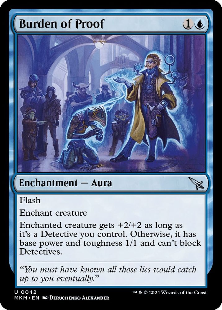 2024 Magic: The Gathering: Murders at Karlov Manor (MKM) - Burden of Proof (#42, Uncommon) (, Near Mint)