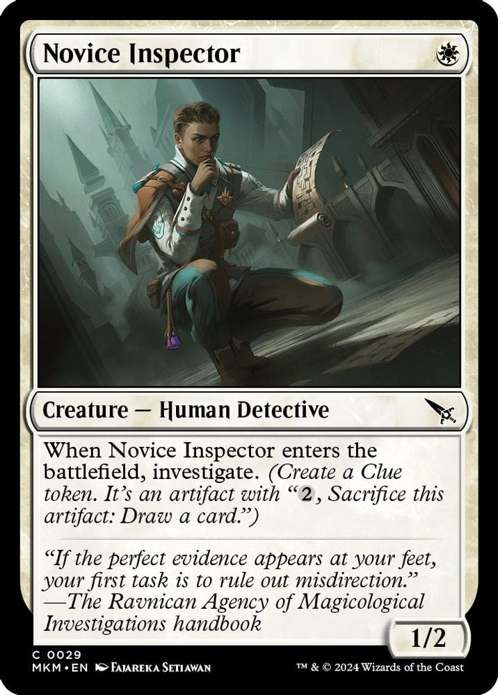 2024 Magic: The Gathering: Murders at Karlov Manor (MKM) - Novice Inspector (#29, Common) (, Near Mint)