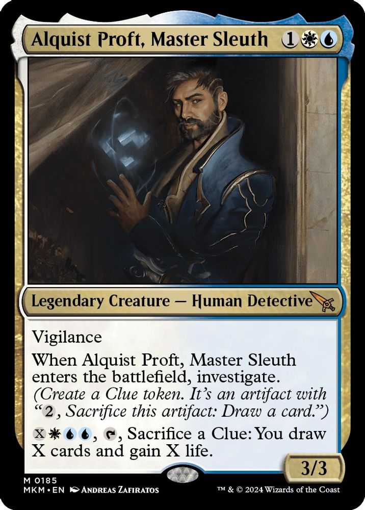 2024 Magic: The Gathering: Murders at Karlov Manor (MKM) - Alquist Proft Master Sleuth (#185, Mythic Rare) (, Near Mint)