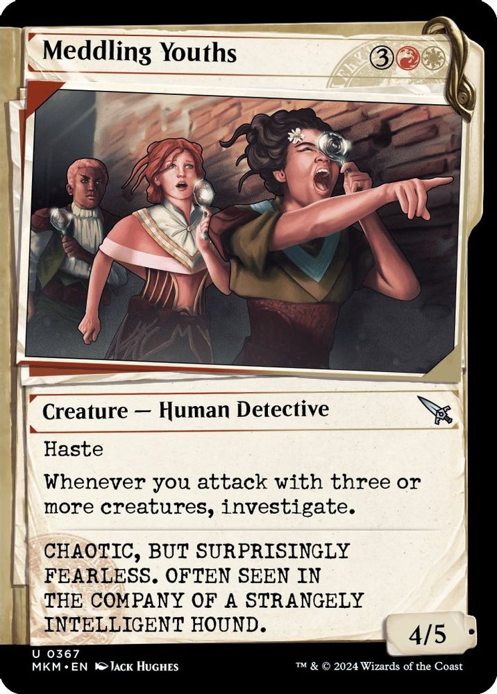 2024 Magic: The Gathering: Murders at Karlov Manor (MKM) - Meddling Youths Showcase (#367, Uncommon) (, Near Mint)