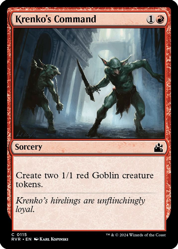 2024 Magic: The Gathering: Ravnica Remastered (RVR) - Krenkos Command (#115, Common) (, Near Mint)