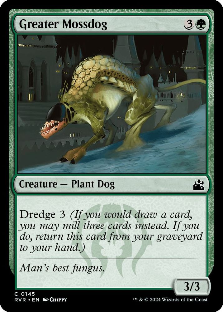 2024 Magic: The Gathering: Ravnica Remastered (RVR) - Greater Mossdog (#145, Common) (, Near Mint)