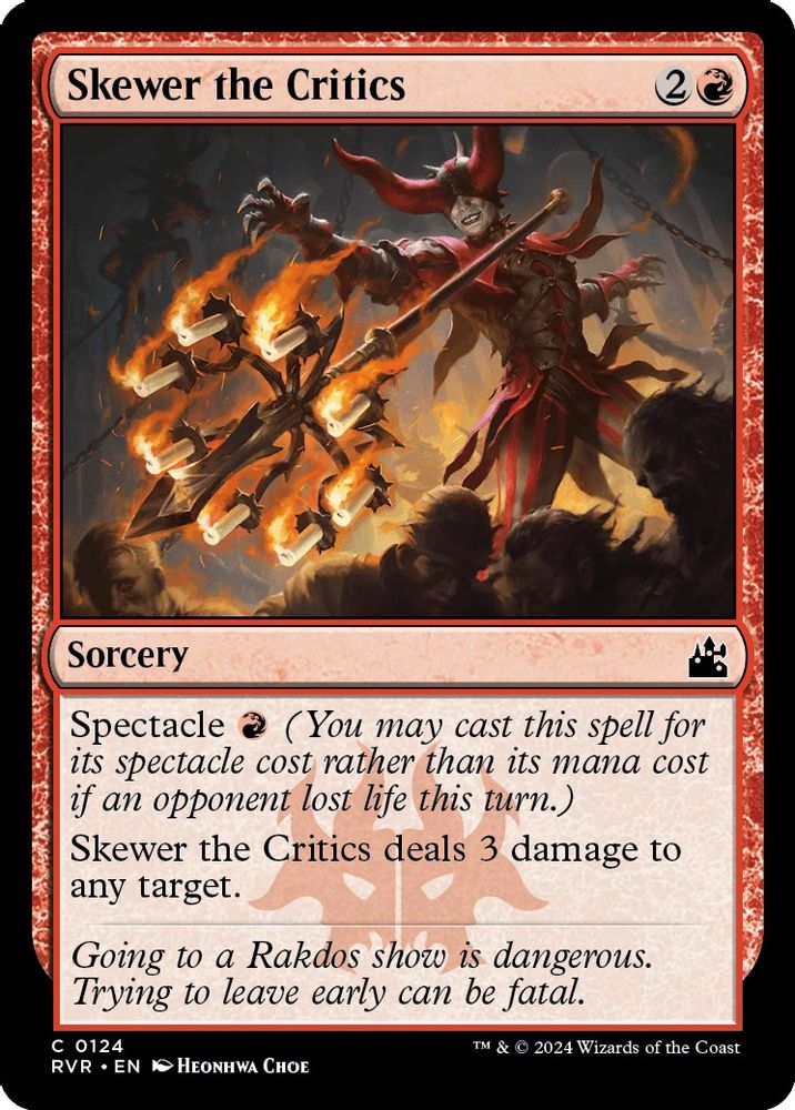 2024 Magic: The Gathering: Ravnica Remastered (RVR) - Skewer the Critics (#124, Common) (, Near Mint)