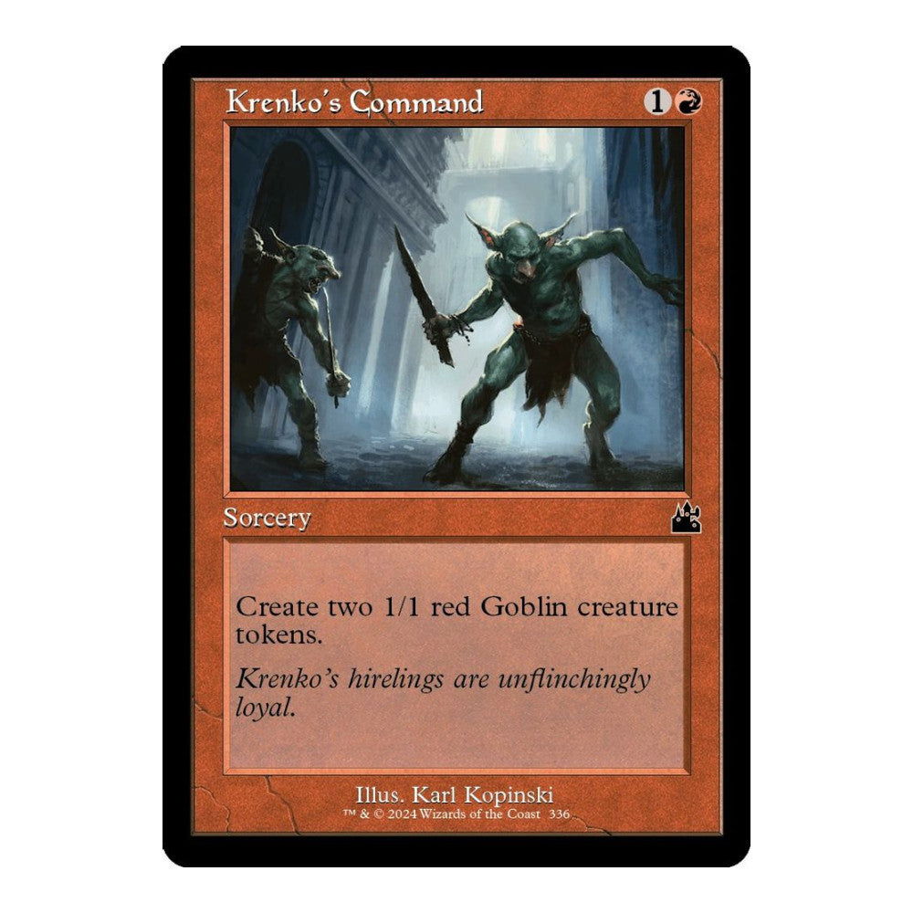 2024 Magic: The Gathering: Ravnica Remastered (RVR) - Krenkos Command Retro Frame (#336, Common) (, Near Mint)