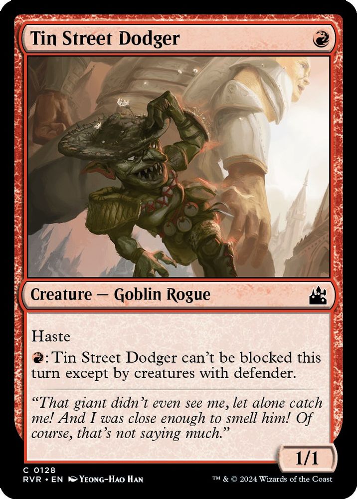 2024 Magic: The Gathering: Ravnica Remastered (RVR) - Tin Street Dodger (#128, Common) (, Near Mint)