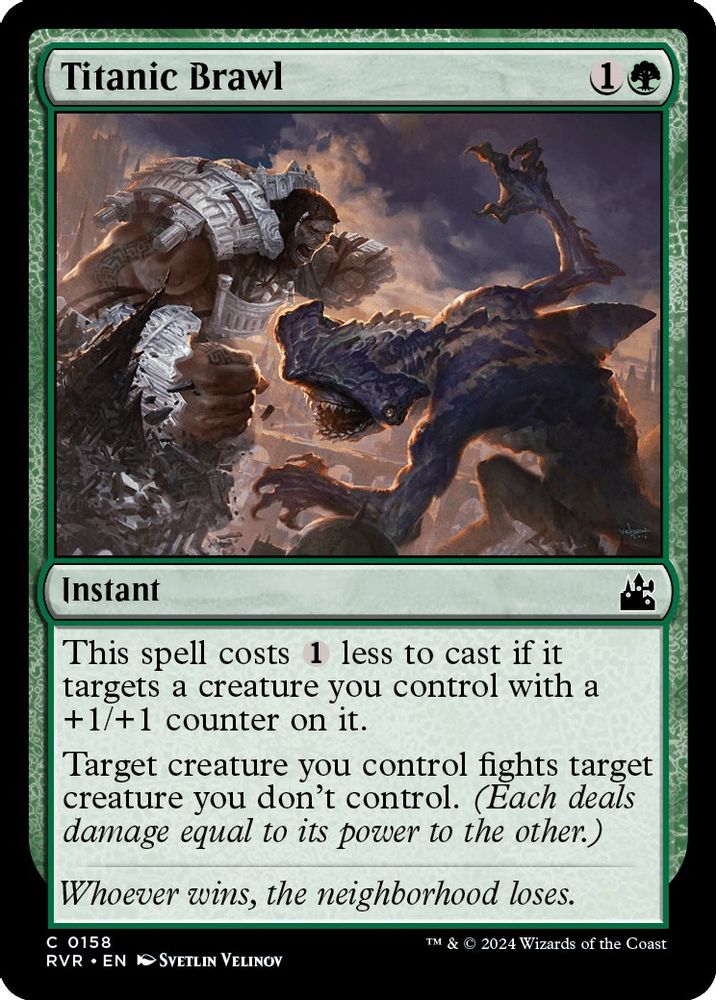 2024 Magic: The Gathering: Ravnica Remastered (RVR) - Titanic Brawl (#158, Common) (, Near Mint)