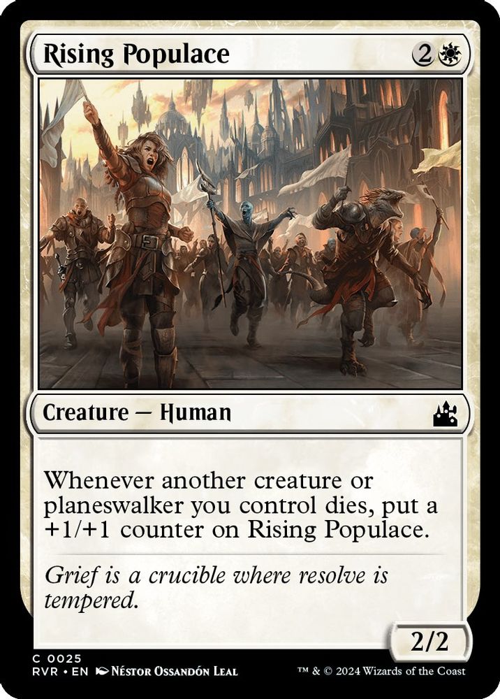2024 Magic: The Gathering: Ravnica Remastered (RVR) - Rising Populace (#25, Common) (, Near Mint)