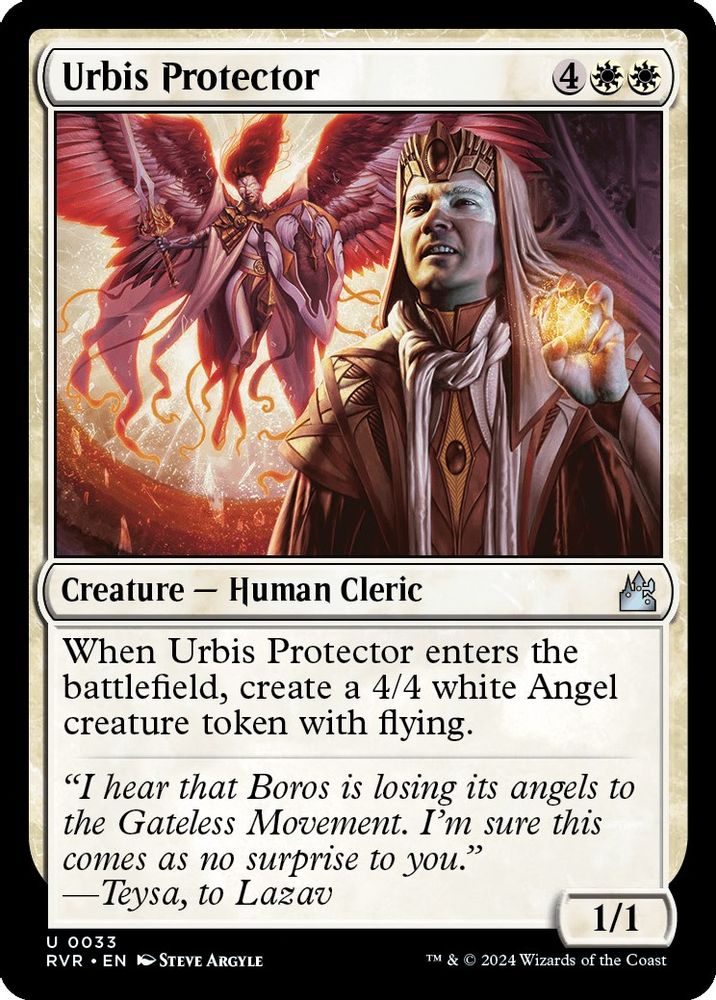 2024 Magic: The Gathering: Ravnica Remastered (RVR) - Urbis Protector (#33, Uncommon) (Foil, Near Mint)