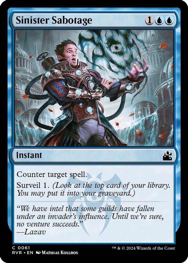 2024 Magic: The Gathering: Ravnica Remastered (RVR) - Sinister Sabotage (#61, Common) (, Near Mint)