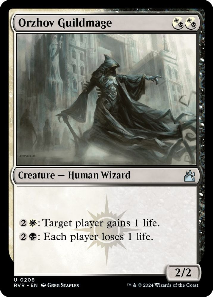 2024 Magic: The Gathering: Ravnica Remastered (RVR) - Orzhov Guildmage (#208, Uncommon) (, Near Mint)
