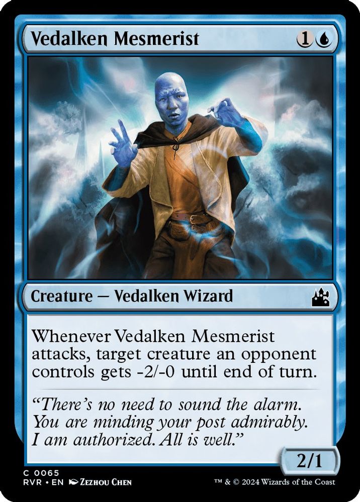 2024 Magic: The Gathering: Ravnica Remastered (RVR) - Vedalken Mesmerist (#65, Common) (, Near Mint)