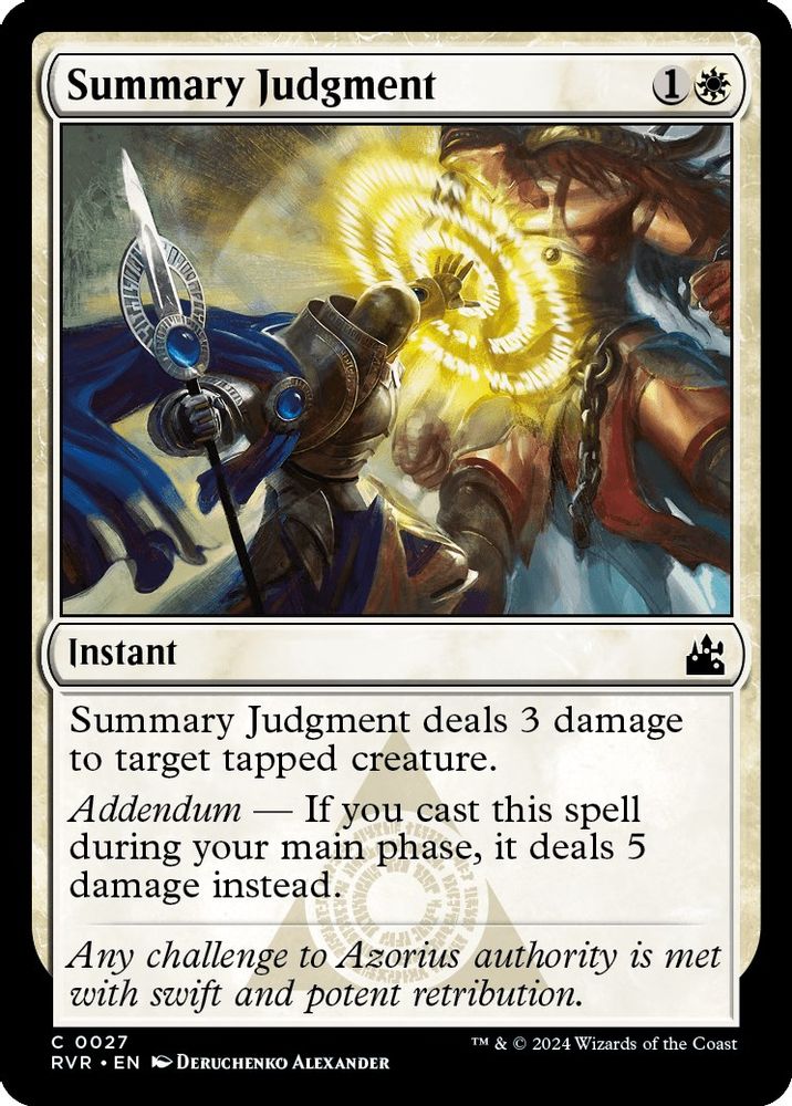 2024 Magic: The Gathering: Ravnica Remastered (RVR) - Summary Judgment (#27, Common) (, Near Mint)
