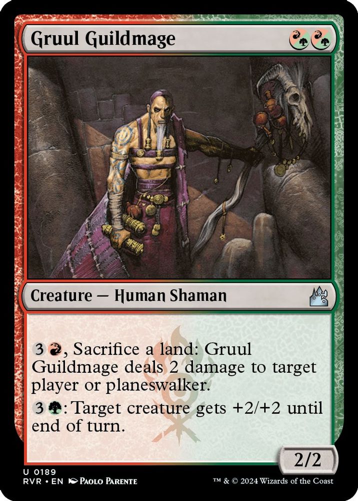 2024 Magic: The Gathering: Ravnica Remastered (RVR) - Gruul Guildmage (#189, Uncommon) (, Near Mint)