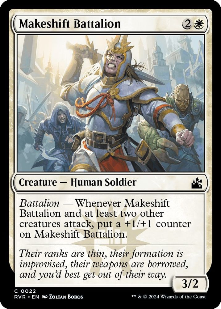 2024 Magic: The Gathering: Ravnica Remastered (RVR) - Makeshift Battalion (#22, Common) (, Near Mint)