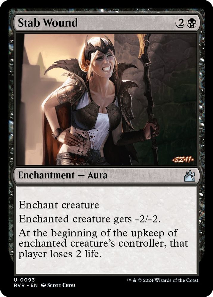 2024 Magic: The Gathering: Ravnica Remastered (RVR) - Stab Wound (#93, Uncommon) (, Near Mint)