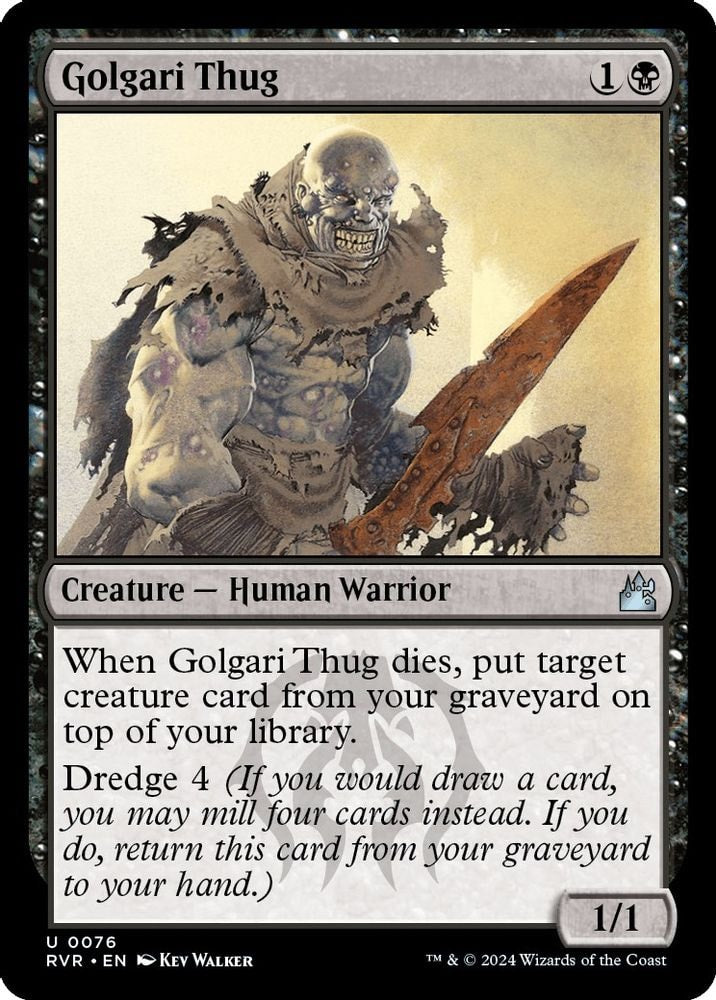 2024 Magic: The Gathering: Ravnica Remastered (RVR) - Golgari Thug (#76, Uncommon) (Foil, Near Mint)