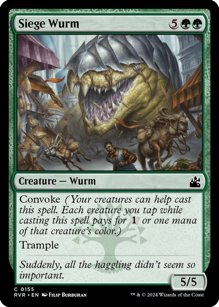 2024 Magic: The Gathering: Ravnica Remastered (RVR) - Siege Wurm (#155, Common) (, Near Mint)