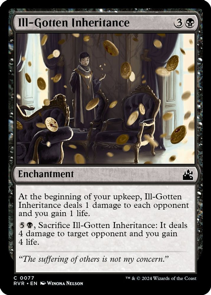 2024 Magic: The Gathering: Ravnica Remastered (RVR) - Ill Gotten Inheritance (#77, Common) (, Near Mint)