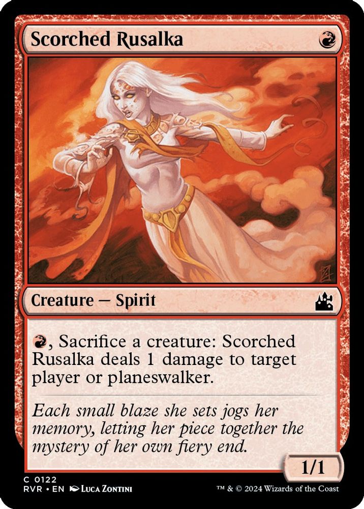 2024 Magic: The Gathering: Ravnica Remastered (RVR) - Scorched Rusalka (#122, Common) (, Near Mint)