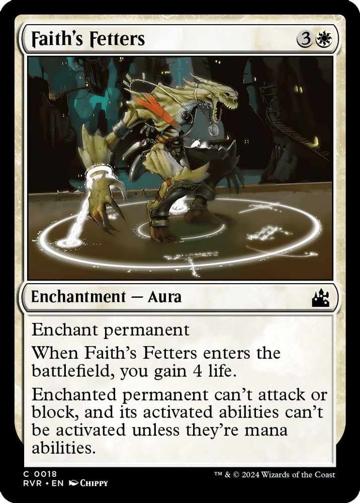 2024 Magic: The Gathering: Ravnica Remastered (RVR) - Faiths Fetters (#18, Common) (, Near Mint)