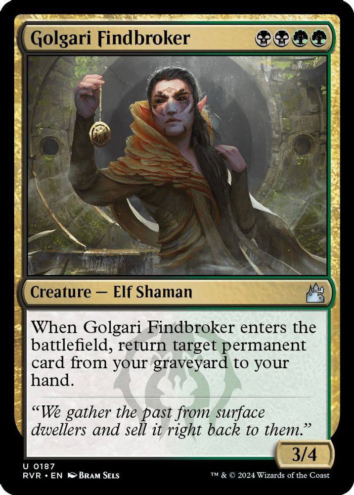 2024 Magic: The Gathering: Ravnica Remastered (RVR) - Golgari Findbroker (#187, Uncommon) (, Near Mint)