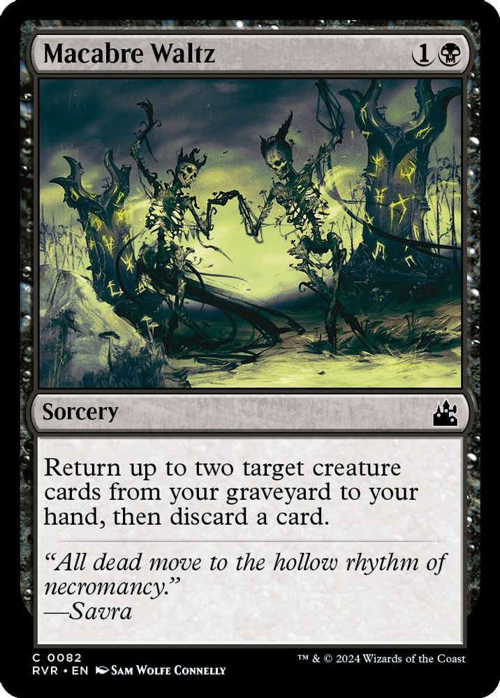 2024 Magic: The Gathering: Ravnica Remastered (RVR) - Macabre Waltz (#82, Common) (, Near Mint)