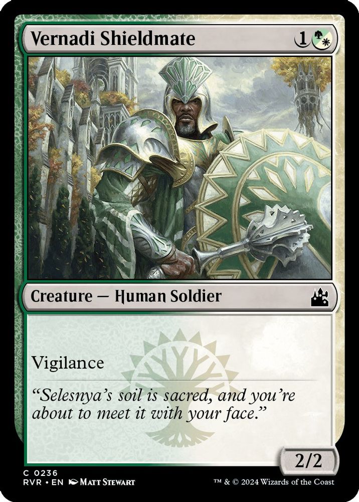 2024 Magic: The Gathering: Ravnica Remastered (RVR) - Vernadi Shieldmate (#236, Common) (, Near Mint)