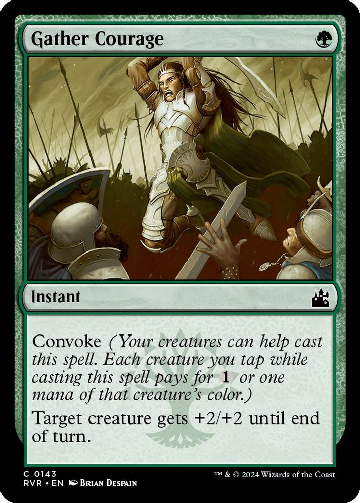 2024 Magic: The Gathering: Ravnica Remastered (RVR) - Gather Courage (#143, Common) (, Near Mint)