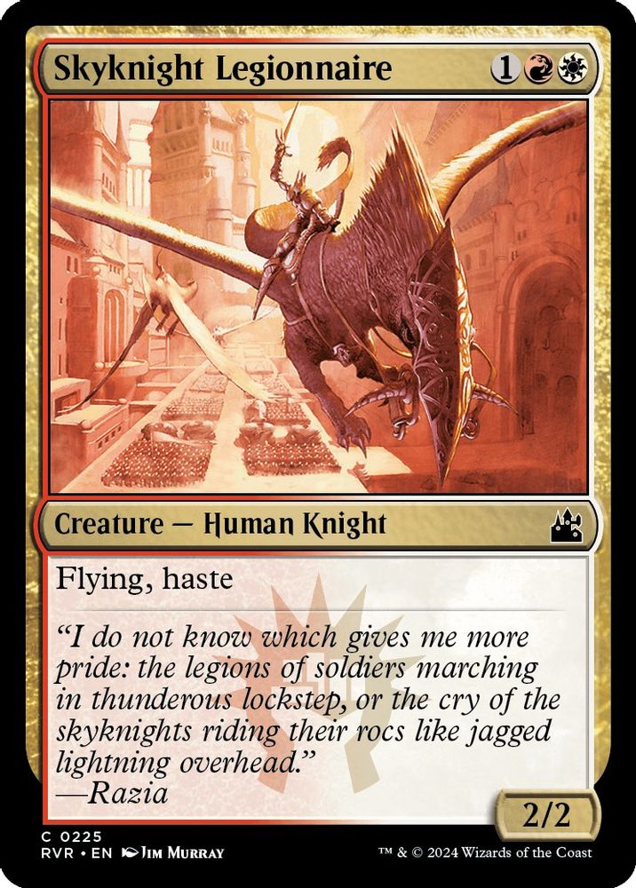2024 Magic: The Gathering: Ravnica Remastered (RVR) - Skyknight Legionnaire (#225, Common) (, Near Mint)