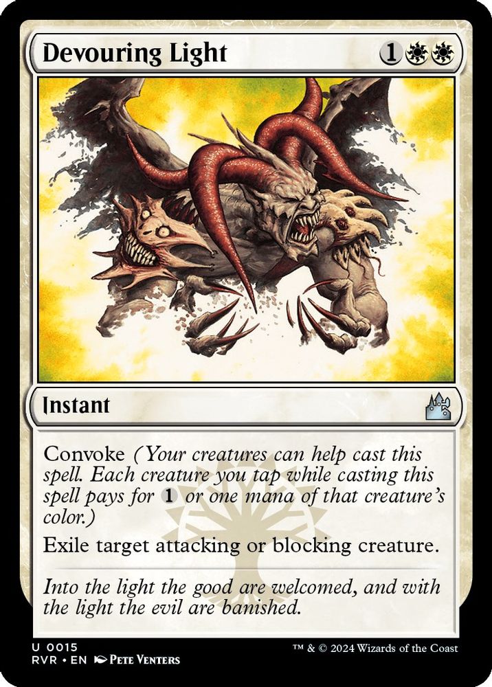 2024 Magic: The Gathering: Ravnica Remastered (RVR) - Devouring Light (#15, Uncommon) (, Near Mint)