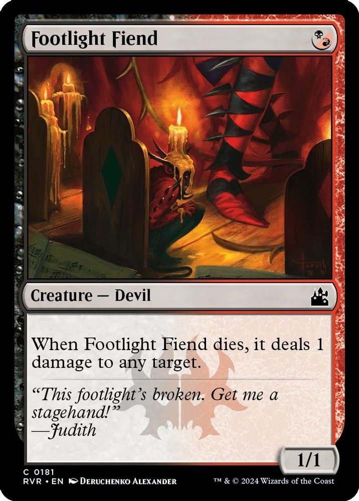 2024 Magic: The Gathering: Ravnica Remastered (RVR) - Footlight Fiend (#181, Common) (, Near Mint)