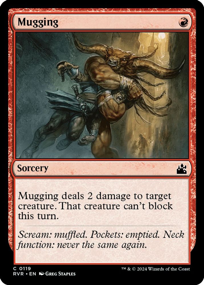2024 Magic: The Gathering: Ravnica Remastered (RVR) - Mugging (#119, Common) (, Near Mint)
