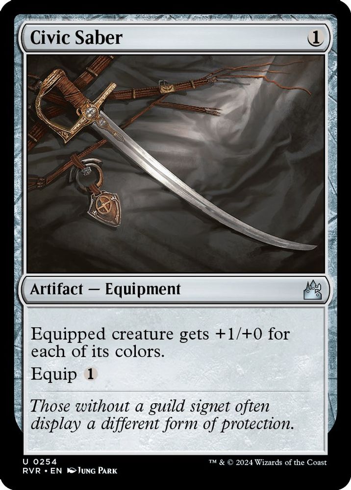 2024 Magic: The Gathering: Ravnica Remastered (RVR) - Civic Saber (#254, Uncommon) (, Near Mint)